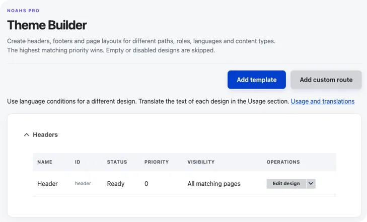 thene builder noahs drupal